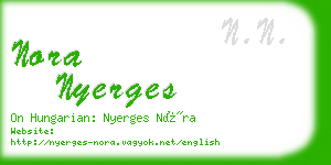 nora nyerges business card